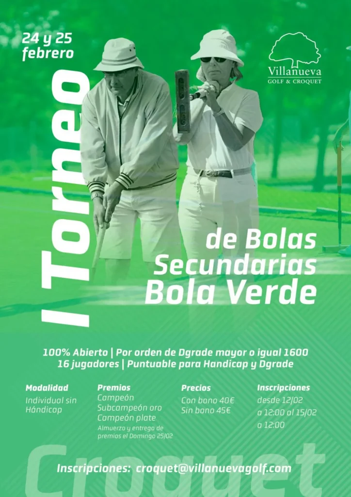 I Torneo de Croquet de Bolas Secundarias Bola Verde