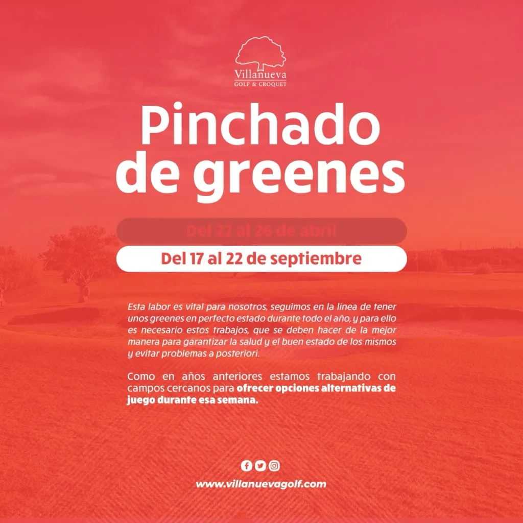 Pinchado Programado para Septiembre